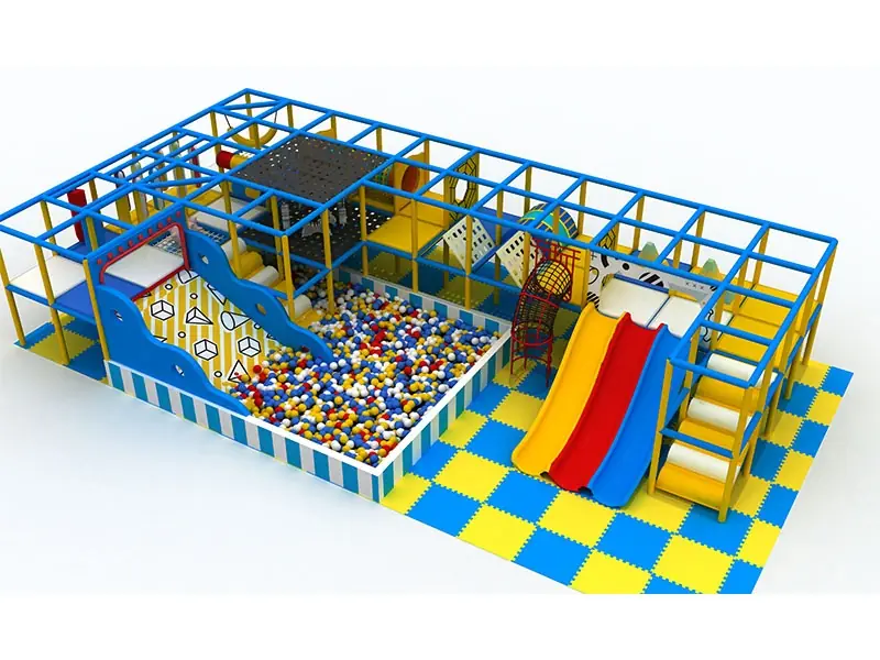 Playground interior con piscina de pelotas · 115 m² · Modelo 0083