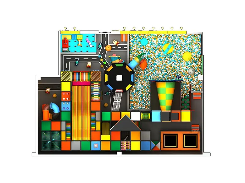 Playground interior · 15.5 × 21 × 4.2 m