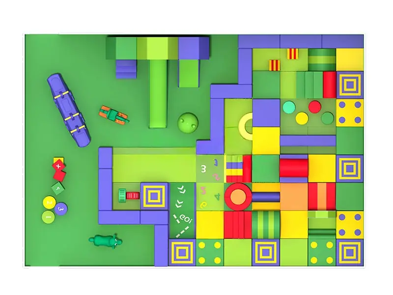 Playground interior tema selva · 10 × 6.8 m