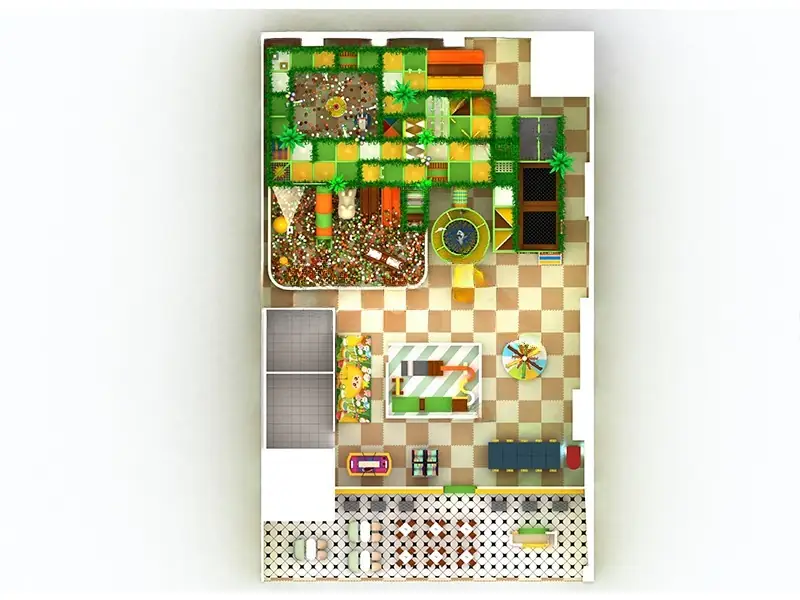 Playground interior con piscina de pelotas · Modelo 0118