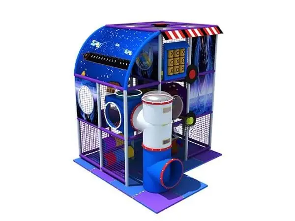 Playground interior tema espacial · 3 × 4 × 4.2 m