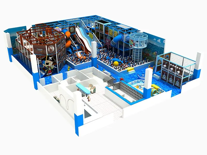 Playground interior tema océano · 22.5 × 16.2 m