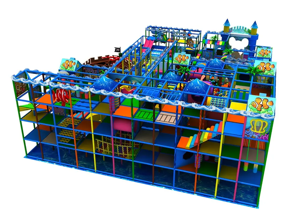 Playground interior tema océano · 9.11 × 15.7 × 4.1 m