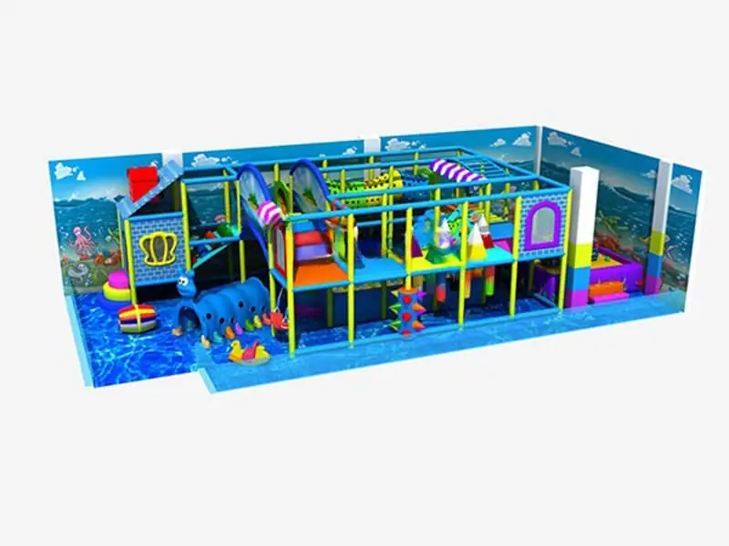 Playground interior tema océano · 5.76 × 12.4 × 3 m