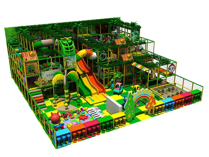 Playground interior tema selva · 15 × 15 × 6 m
