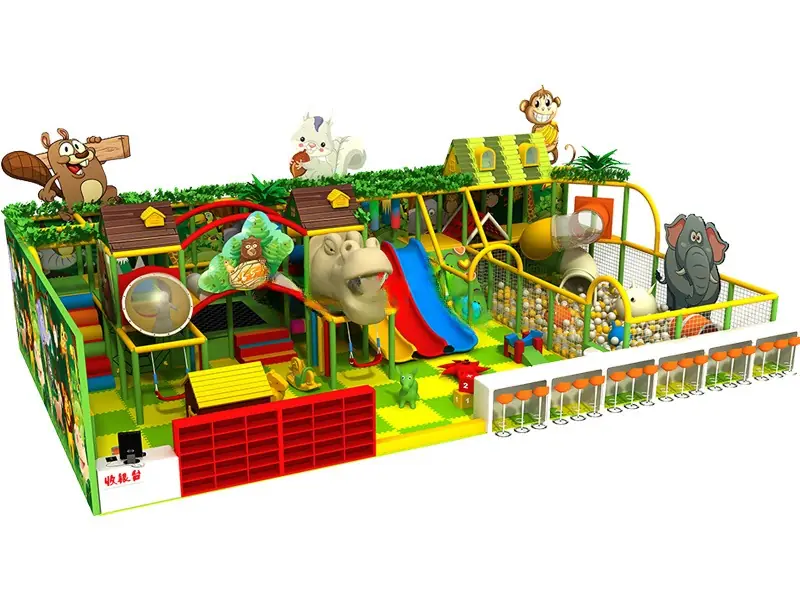 Playground interior tema selva · 9.93 × 6.62 × 4.84 m