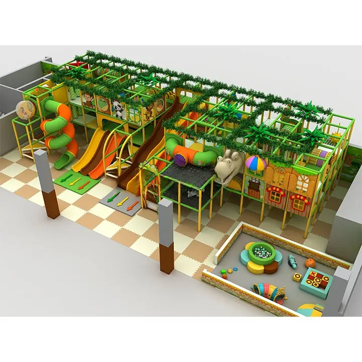 Playground interior tema selva · 23 × 12 m