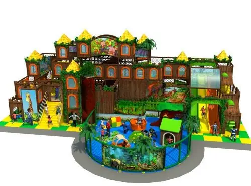 Playground interior tema selva · 18.6 × 13.65 × 6.9 m