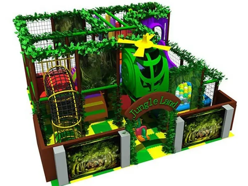 Playground interior tema selva · 5.74 × 5.76 × 2.7 m