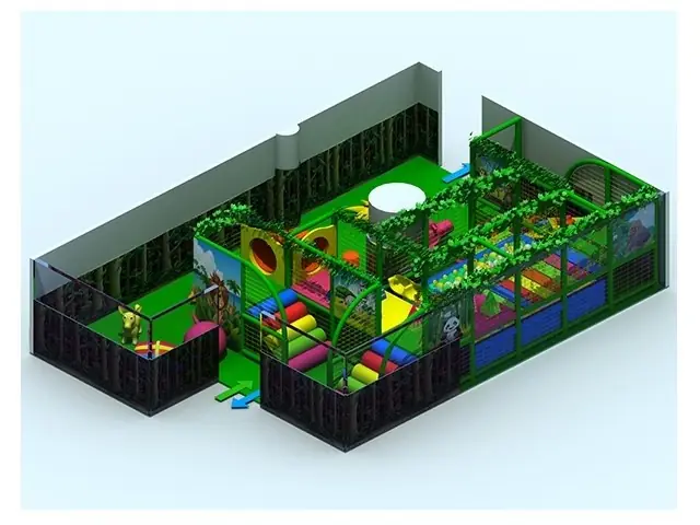 Playground interior tema selva · 6.6 × 10.2 × 2.2 m