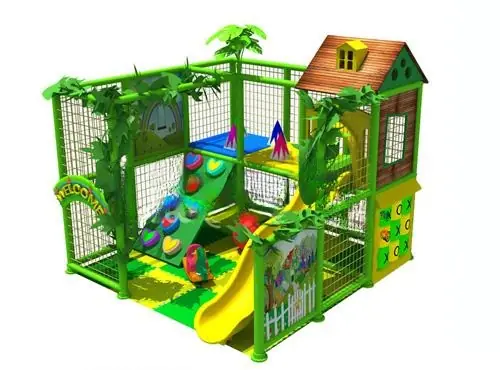 Playground interior tema selva · 3.7 × 3.7 × 3.7 m