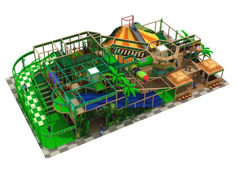 Playground interior tema selva · 24 × 13 × 5 m