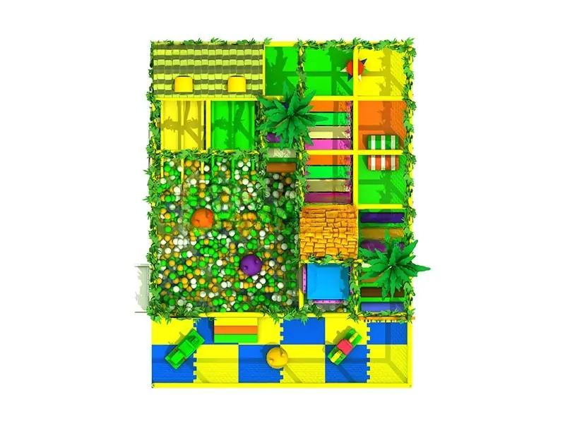 Playground interior tema selva · 8 × 5 × 4 m