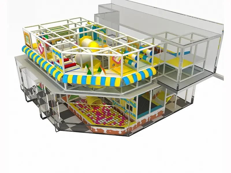 Playground interior tema suave estilizado · Modelo 0345