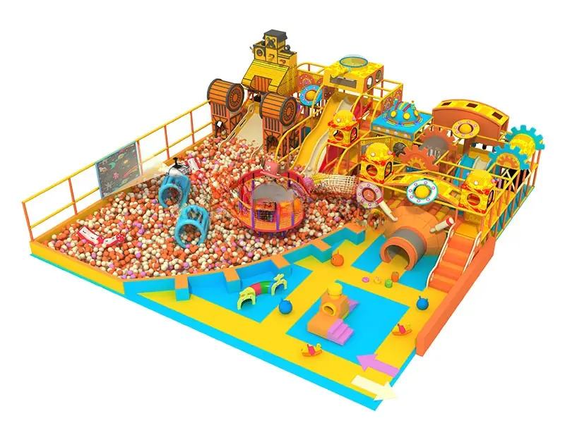 Playground interior tema suave estilizado · 18 × 18.8 m