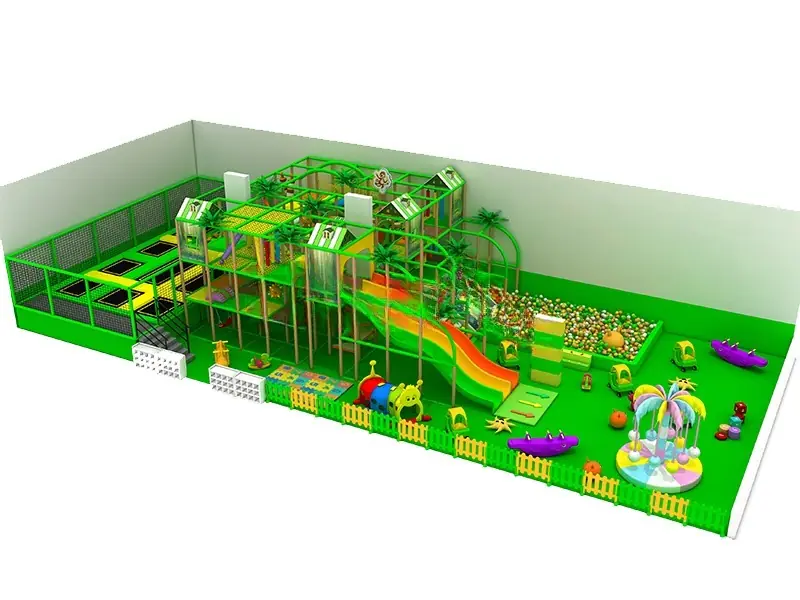 Parque de trampolines con tobogán · Modelo 0029