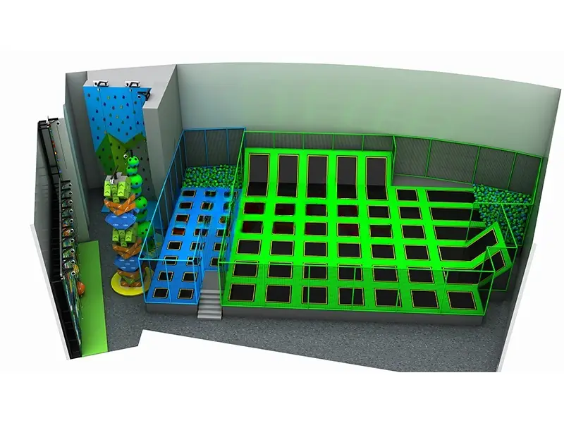 Parque de trampolines interior · 800 m² · Modelo 0030