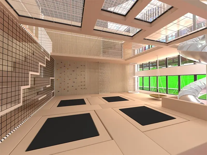 Parque de trampolines interior · Modelo 0037