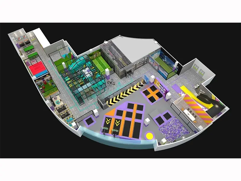 Parque de trampolines interior · Modelo 0040