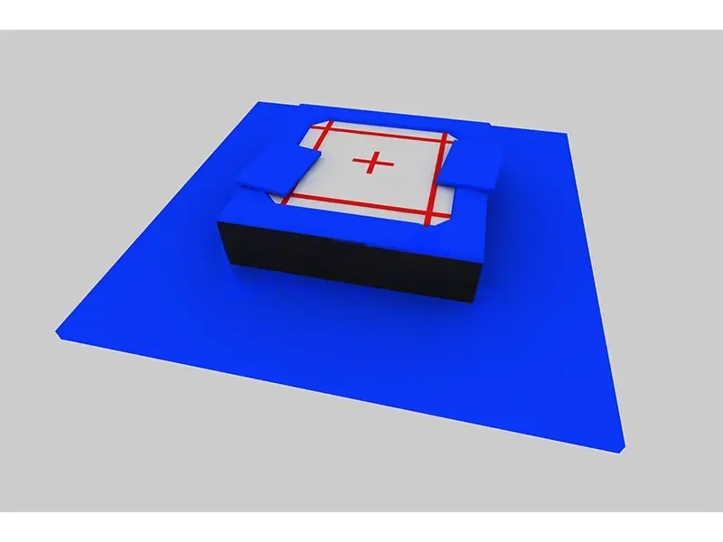 Parque de trampolines interior · 8.2 × 8.2 m