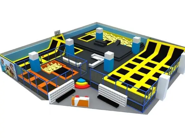 Parque de trampolines · 24.69 × 21.59 × 4.17 m