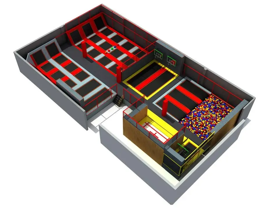 Parque de trampolines interior · Modelo 0135