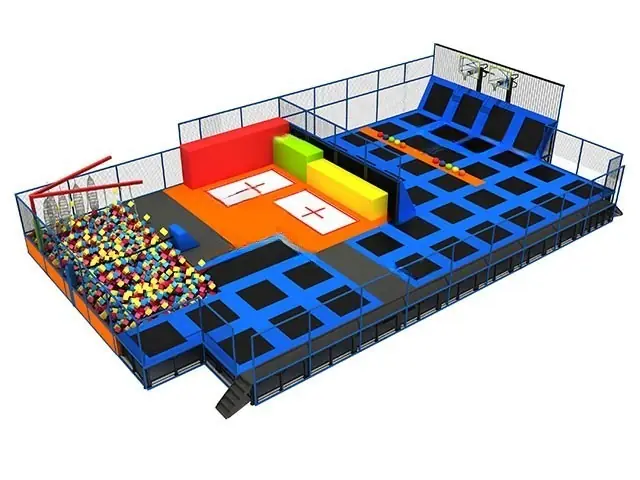 Parque de trampolines · 27 × 15 × 5.2 m