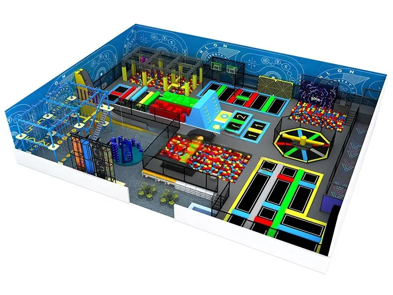 Parque de trampolines · 35 × 26 m
