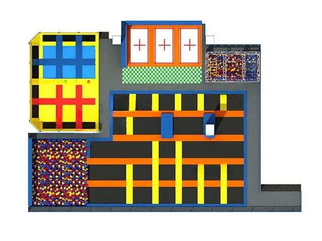 Parque de trampolines interior · 32.3 × 22.3 × 6 m