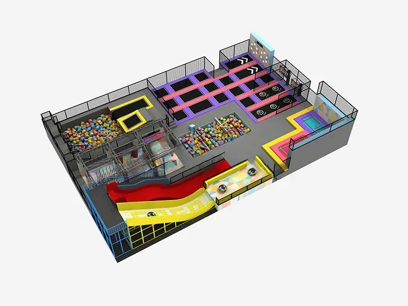 Parque de trampolines · 600 m² · Modelo 0215