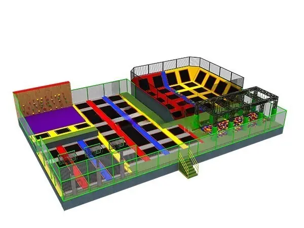 Parque de trampolines · 28 × 19 × 5.5 m