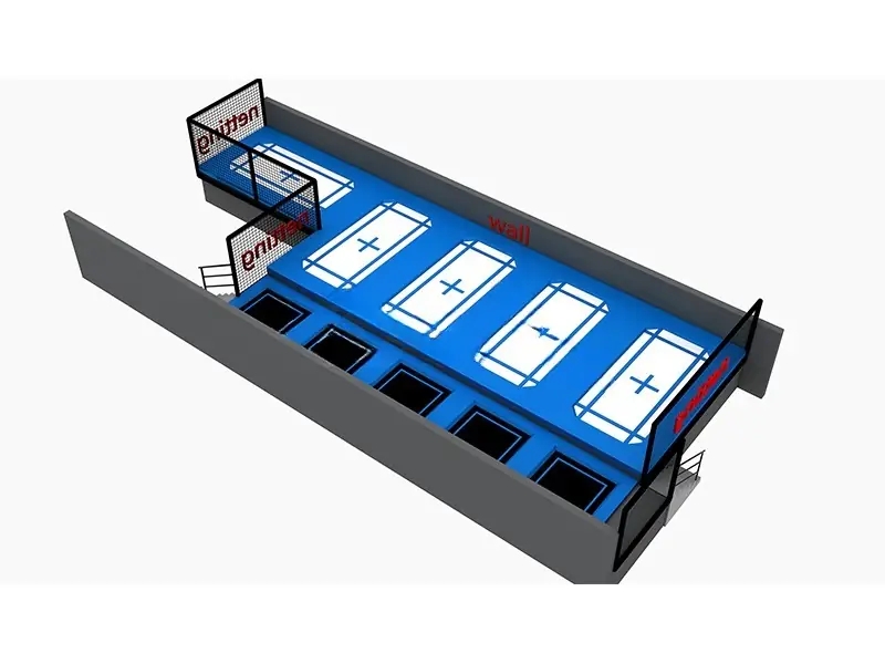 Parque de trampolines · 17.6 × 7.58 m