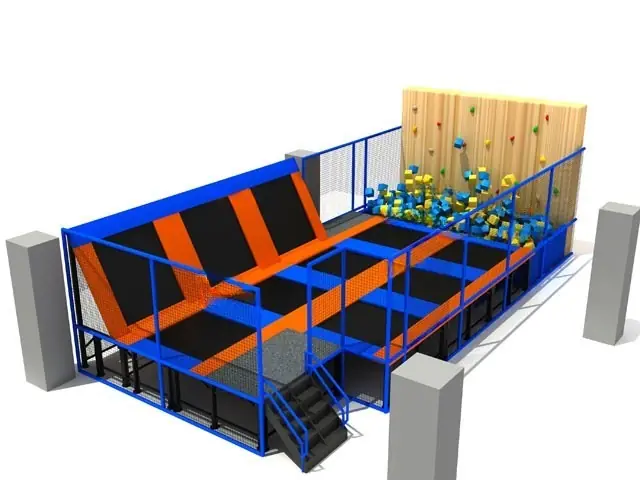 Parque de trampolines con piscina de espuma · Modelo 0235
