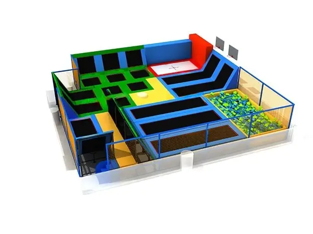 Parque de trampolines · 15.3 × 15.5 × 4.5 m