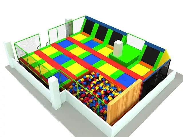 Parque de trampolines interior · 12.95 × 10.6 × 3 m