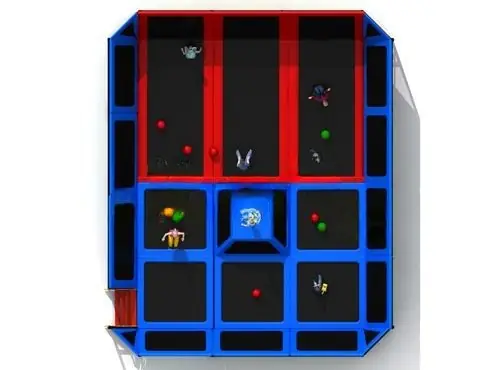 Parque de trampolines interior · 12 × 9 × 3 m