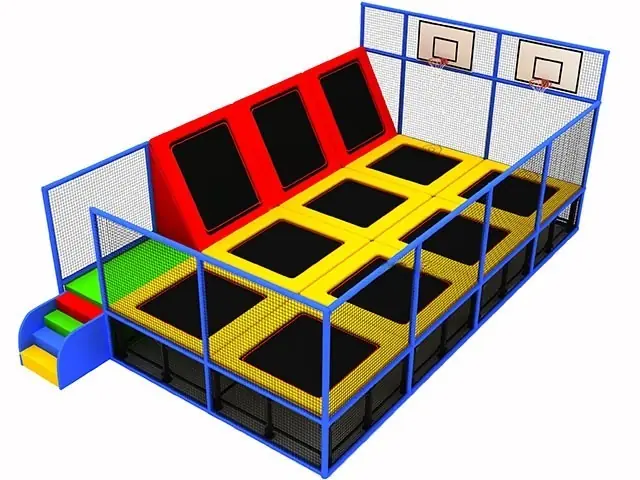 Parque de trampolines interior · 11.4 × 18.88 × 4.5 m