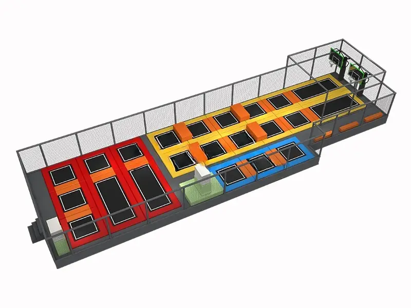 Parque de trampolines · 25 × 7.5 m · Modelo 0283