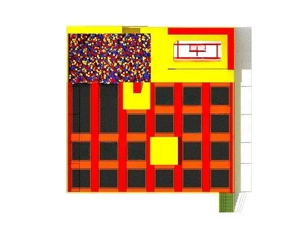 Parque de trampolines interior · 15 × 15 × 5 m