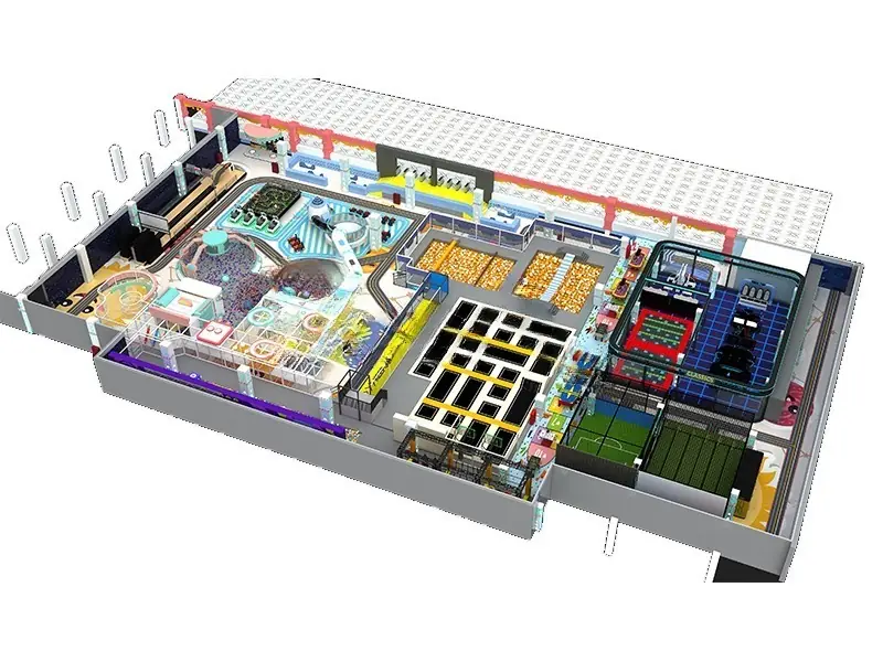 Parque de trampolines · 2500 m²
