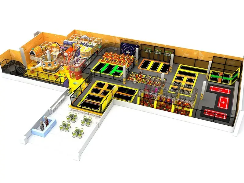 Parque de trampolines · 1900 m² · Modelo 0373