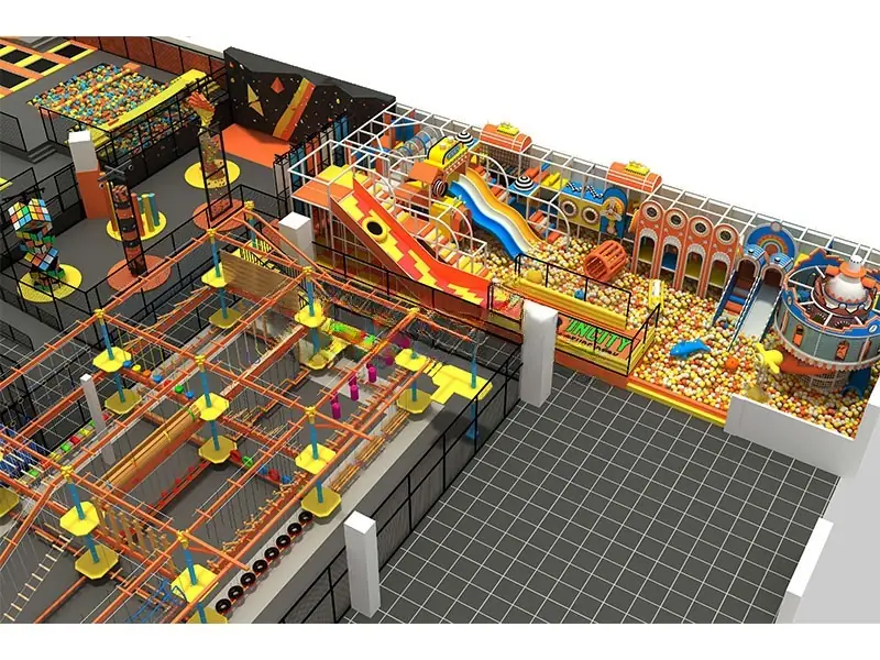 Parque de trampolines · 52 × 66 m