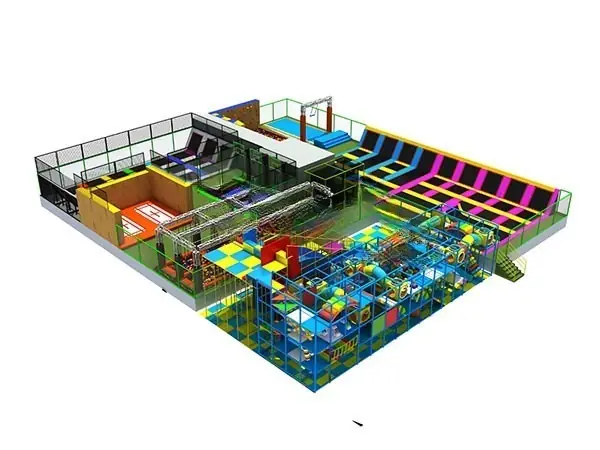 Parque de trampolines interior · 34.1 × 29.8 × 6 m