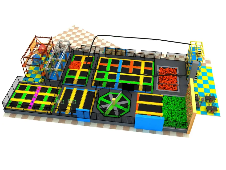 Parque de trampolines interior · 11.35 × 14.84 × 4.5 m