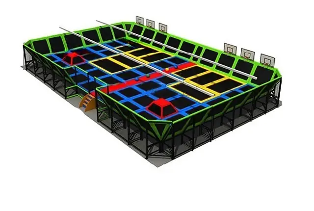 Parque de trampolines interior · 15 × 24 × 3.9 m