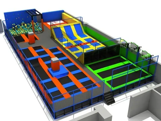 Parque de trampolines interior · 3.15 × 1.55 × 0.44 m
