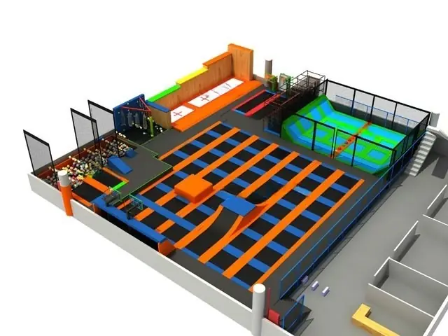 Parque de trampolines interior · 3.2 × 2.77 × 0.7 m