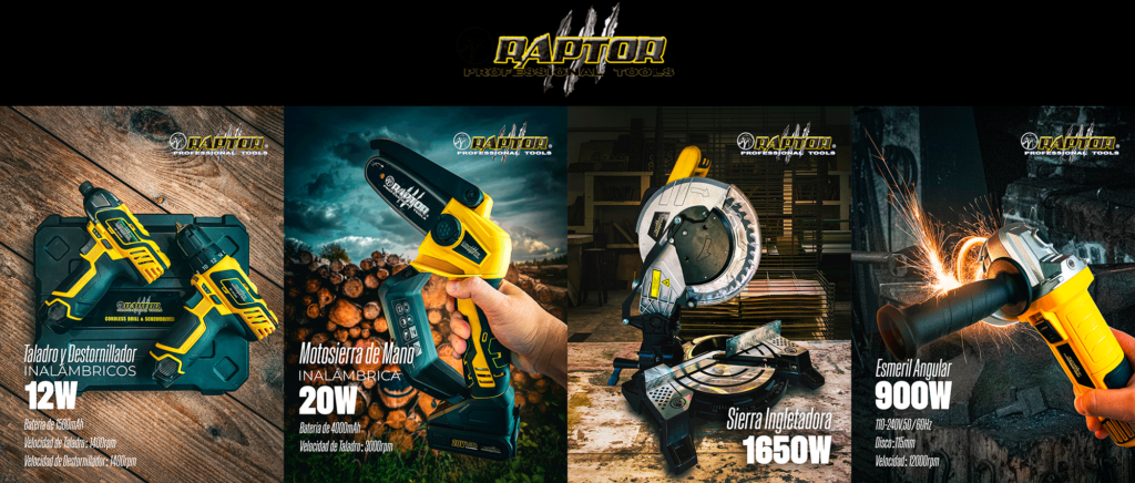 Herramientas profesionales RAPTOR distribuidas desde Zona Libre Colón